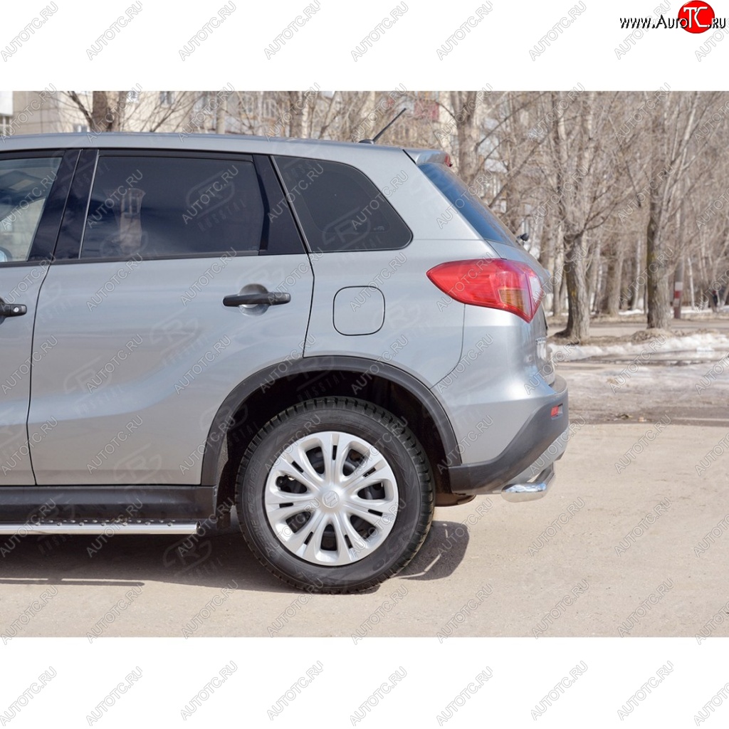15 999 р. Одинарная защита заднего бампера из трубы диаметром 63 мм SLITKOFF  Suzuki Vitara  LY (2015-2019) дорестайлинг  с доставкой в г. Кемерово