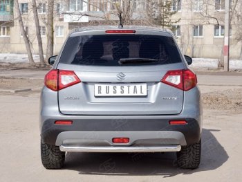 15 249 р. Одинарная защита заднего бампера из трубы диаметром 63 мм SLITKOFF  Suzuki Vitara  LY (2015-2019) дорестайлинг  с доставкой в г. Кемерово. Увеличить фотографию 3