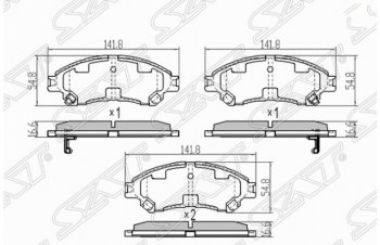 1 189 р. Комплект передних тормозных колодок SAT  Suzuki SX4 ( JYB, JYA,  JAB, JYA) - Vitara  LY  с доставкой в г. Кемерово. Увеличить фотографию 1