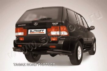 6 899 р. Уголки d57+d42 двойные  ТАГАЗ Road Partner (2009-2011) (Цвет: серебристый)  с доставкой в г. Кемерово. Увеличить фотографию 1
