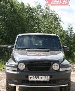 9 449 р. Защита переднего бампера Souz-96 (d42) ТАГАЗ Tager 3d (2008-2012)  с доставкой в г. Кемерово. Увеличить фотографию 1