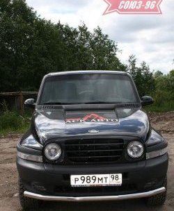 10 844 р. Защита переднего бампера одинарная Souz-96 (d60) ТАГАЗ Tager 3d (2008-2012)  с доставкой в г. Кемерово. Увеличить фотографию 1
