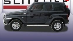 Защита штатных порогов из круглой трубы диаметром 57 мм Slitkoff ТАГАЗ Tager  3d (2008-2012)