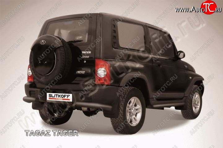 6 399 р. Уголки d76  ТАГАЗ Tager  3d (2008-2012) (Цвет: серебристый)  с доставкой в г. Кемерово