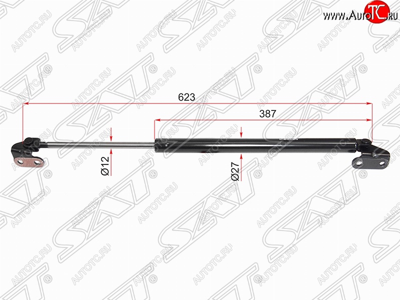1 079 р. Правый упор крышки багажника (газовый) SAT Toyota Hilux Surf N180 5 дв. дорестайлинг (1995-1998)  с доставкой в г. Кемерово