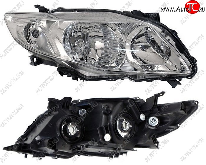 4 599 р. Правая фара SAT Toyota Corolla E140 седан дорестайлинг (2007-2010)  с доставкой в г. Кемерово