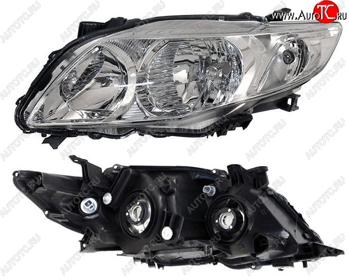4 599 р. Левая фара SAT (белый габарит) Toyota Corolla E140 седан дорестайлинг (2007-2010)  с доставкой в г. Кемерово