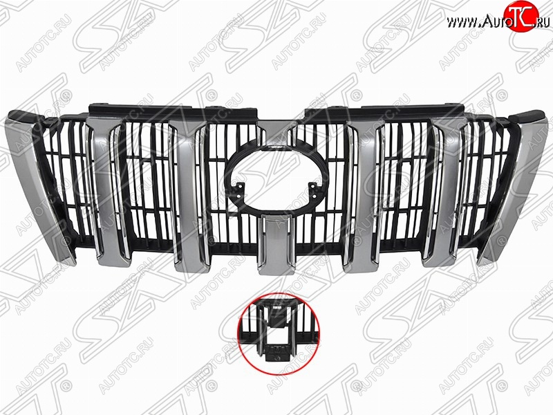 9 349 р. Решётка радиатора (под камеру) SAT Toyota Land Cruiser Prado J150 1-ый рестайлинг (2013-2017)  с доставкой в г. Кемерово