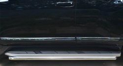 Защита порогов из круглой трубы диаметром 42 мм SLITKOFF Toyota Land Cruiser Prado  J150 (2013-2017) 1-ый рестайлинг