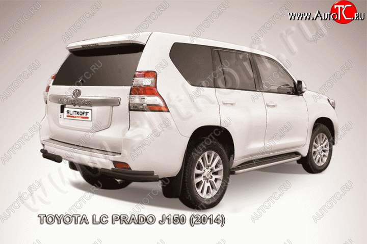 11 599 р. Уголки d76+d42 двойные  Toyota Land Cruiser Prado  J150 (2013-2017) 1-ый рестайлинг (Цвет: серебристый)  с доставкой в г. Кемерово