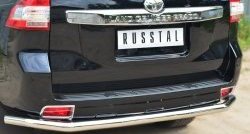 17 999 р. Одинарная защита заднего бампера из трубы диаметром 63 мм SLITKOFF  Toyota Land Cruiser Prado  J150 (2013-2017) 1-ый рестайлинг  с доставкой в г. Кемерово. Увеличить фотографию 2