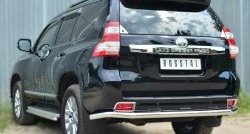 17 999 р. Одинарная защита заднего бампера из трубы диаметром 63 мм SLITKOFF  Toyota Land Cruiser Prado  J150 (2013-2017) 1-ый рестайлинг  с доставкой в г. Кемерово. Увеличить фотографию 4