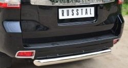 16 649 р. Защита заднего бампера (Ø76 мм, нержавейка) SLITKOFF  Toyota Land Cruiser Prado  J150 (2013-2017) 1-ый рестайлинг  с доставкой в г. Кемерово. Увеличить фотографию 2