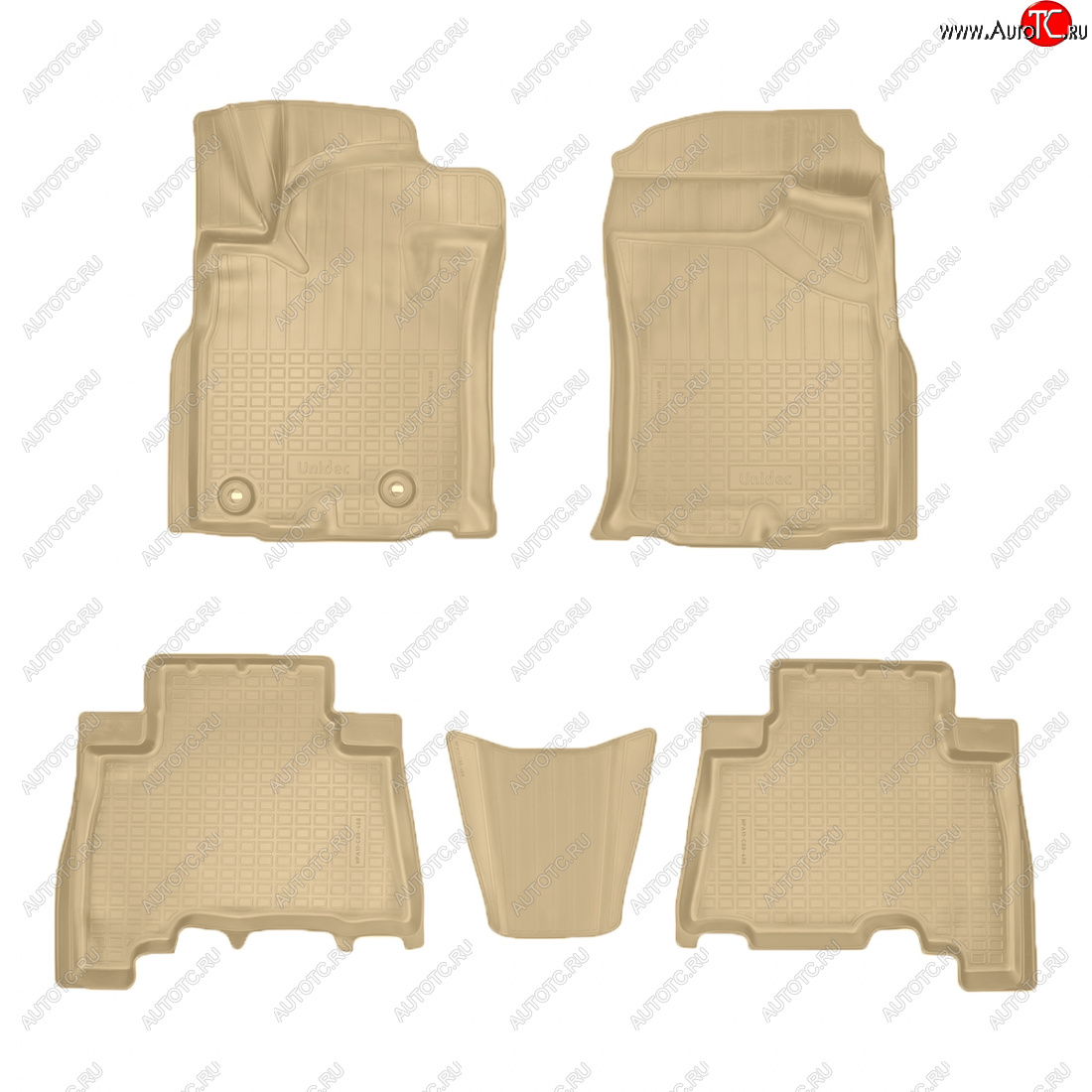 3 799 р. Коврики салона Norplast Unidec  Toyota Land Cruiser Prado  J150 (2013-2020) 1-ый рестайлинг, 2-ой рестайлинг (бежевые)  с доставкой в г. Кемерово