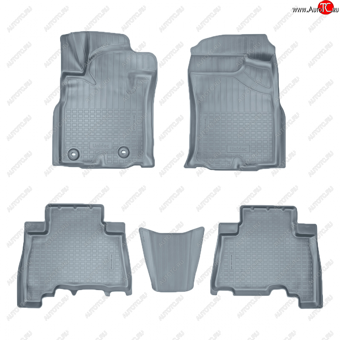 4 099 р. Коврики салона Norplast Unidec (5 мест)  Toyota Land Cruiser Prado  J150 (2013-2020) 1-ый рестайлинг, 2-ой рестайлинг (серые)  с доставкой в г. Кемерово