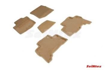 Текстильные 3D коврики в салон SEINTEX с подл Toyota Land Cruiser Prado  J150 (2013-2020) 1-ый рестайлинг, 2-ой рестайлинг (бежевые)