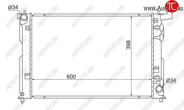 5 399 р. Радиатор двигателя SAT Toyota Wish XE10 дорестайлинг (2003-2005)  с доставкой в г. Кемерово
