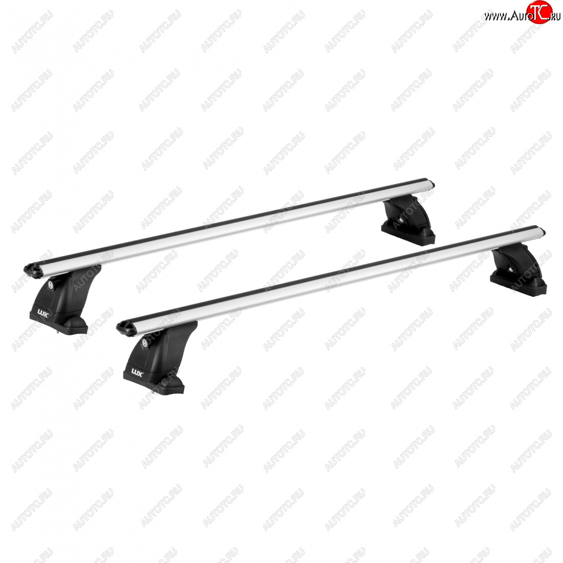 14 289 р. Багажник на крышу без рейлингов сборе LUX  Toyota Alphard  H30 - Vellfire  2 (дуги аэро-классик 140 см, с замком, серебро)  с доставкой в г. Кемерово