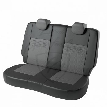9 449 р. Чехлы для сидений Lord Autofashion Турин (экокожа) Toyota Auris E150 хэтчбэк 5 дв. дорестайлинг (2006-2010) (Черный, вставка серая)  с доставкой в г. Кемерово. Увеличить фотографию 2