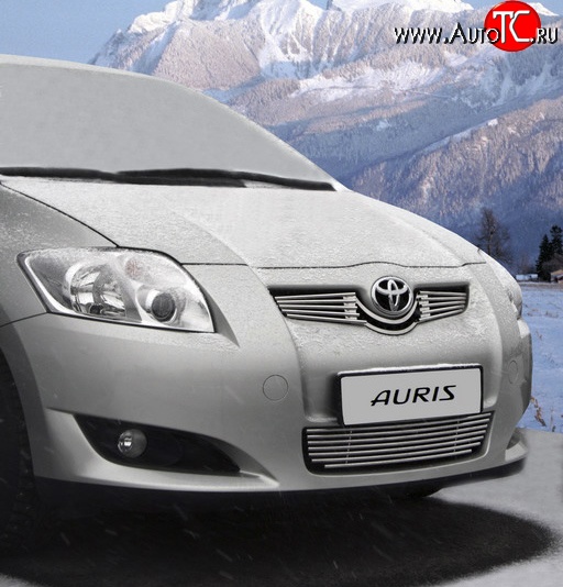 377 р. Декоративная вставка решетки радиатора Novline Toyota Auris E150 хэтчбэк 5 дв. дорестайлинг (2006-2010)  с доставкой в г. Кемерово