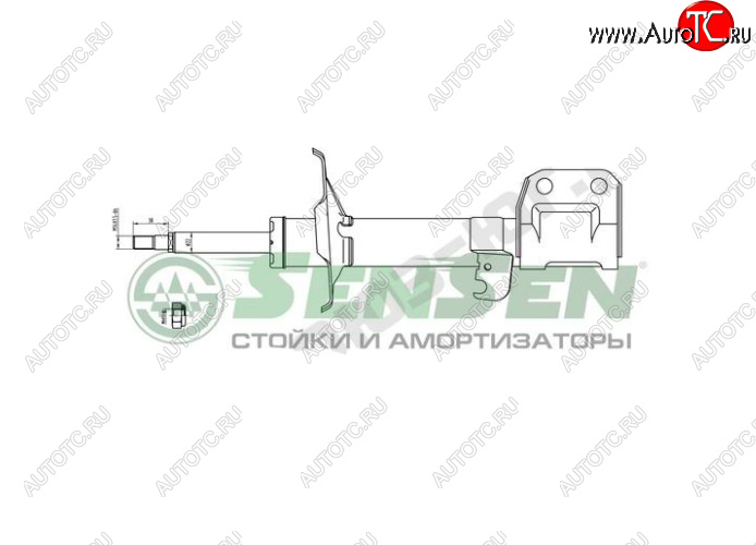 4 299 р. Левый амортизатор передний SENSEN Toyota Avensis T250 седан дорестайлинг (2003-2006)  с доставкой в г. Кемерово