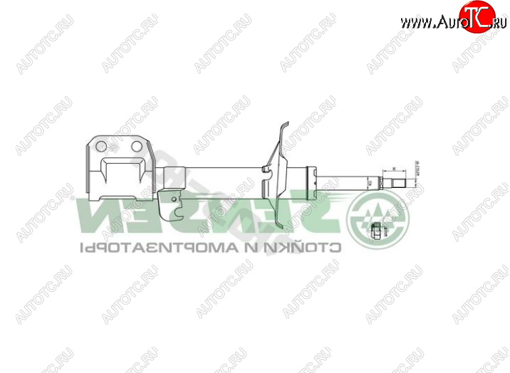 4 299 р. Правый амортизатор передний SENSEN Toyota Avensis T250 седан дорестайлинг (2003-2006)  с доставкой в г. Кемерово