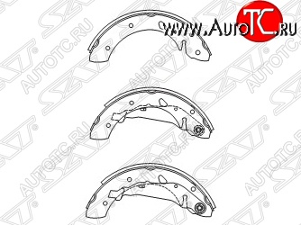 1 669 р. Колодки тормозные SAT (задние) Toyota Avensis T220 седан рестайлинг (2000-2003)  с доставкой в г. Кемерово
