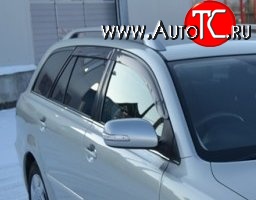 999 р. Комплект дефлекторов окон (ветровиков) 4 шт. (универсал) Russtal Toyota Avensis T250 универсал дорестайлинг (2003-2006)  с доставкой в г. Кемерово
