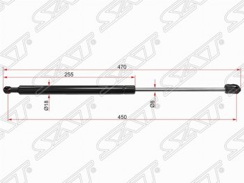 Газовый упор крышки багажника SAT Toyota Avensis  T250 универсал (2003-2006) дорестайлинг