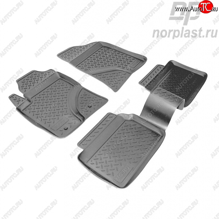 2 499 р. Комплект ковриков в салон Norplast  Toyota Avensis ( T250 седан,  T250 универсал) (2003-2008) дорестайлинг, рестайлинг (Черный)  с доставкой в г. Кемерово