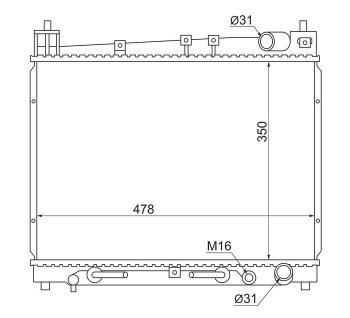 5 299 р. Радиатор двигателя SAT  Toyota bB  1 - Succeed  с доставкой в г. Кемерово. Увеличить фотографию 1