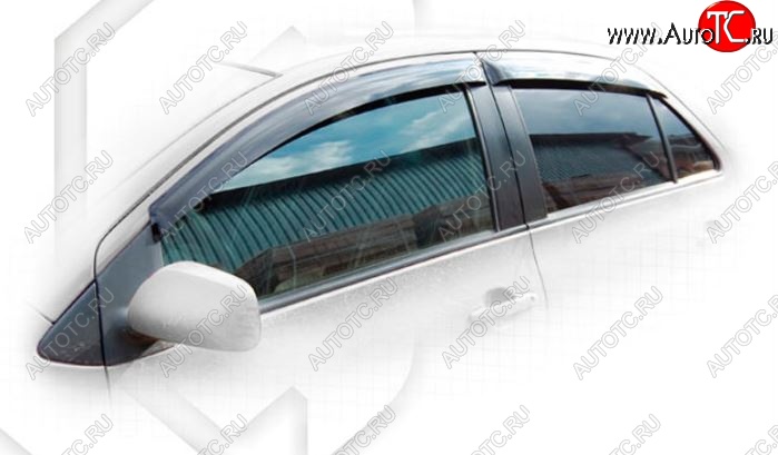 2 099 р. Дефлектора окон (NCP96, KSP92, SCP92) CA-Plastiс Toyota Belta/Yaris XP90 седан (2005-2012) (Classic полупрозрачный)  с доставкой в г. Кемерово