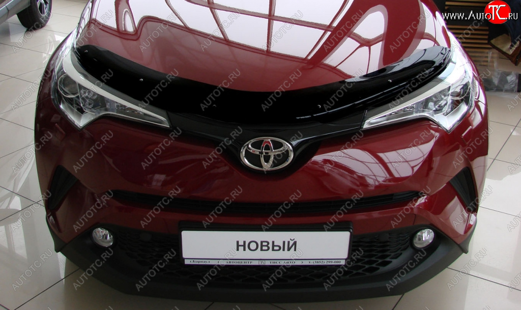 2 879 р. Дефлектор капота SIM Toyota C-HR NGX10, ZGX10 дорестайлинг (2016-2019)  с доставкой в г. Кемерово