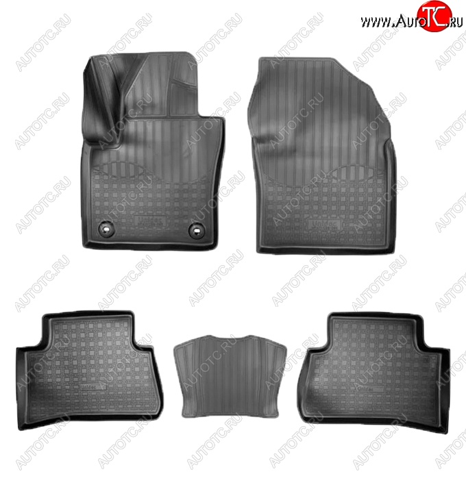 2 599 р. Коврики салонные Noplast (3D) Toyota C-HR NGX10, ZGX10 дорестайлинг (2016-2019) (Черные)  с доставкой в г. Кемерово