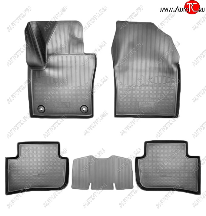 2 899 р. Коврики салонные Noplast (3D, полный привод) Toyota C-HR NGX10, ZGX10 дорестайлинг (2016-2019) (Черные)  с доставкой в г. Кемерово