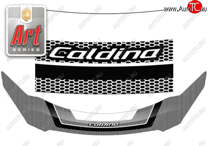 2 379 р. Дефлектор капота CA-Plastiс exclusive  Toyota Caldina  T240 (2002-2007) универсал дорестайлинг, универсал рестайлинг (Серия Art белая)  с доставкой в г. Кемерово