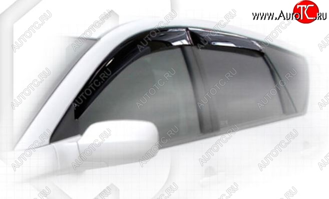 1 999 р. Дефлектора окон CA-Plastic Toyota Caldina T240 универсал дорестайлинг (2002-2004) (Classic полупрозрачный, Без хром.молдинга, Крепление только на скотч)  с доставкой в г. Кемерово
