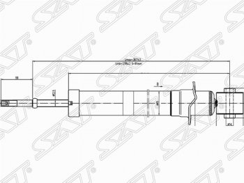 Амортизатор задний SAT (установка на левую или правую сторону) Toyota Caldina  T240 (2002-2007) универсал дорестайлинг, универсал рестайлинг