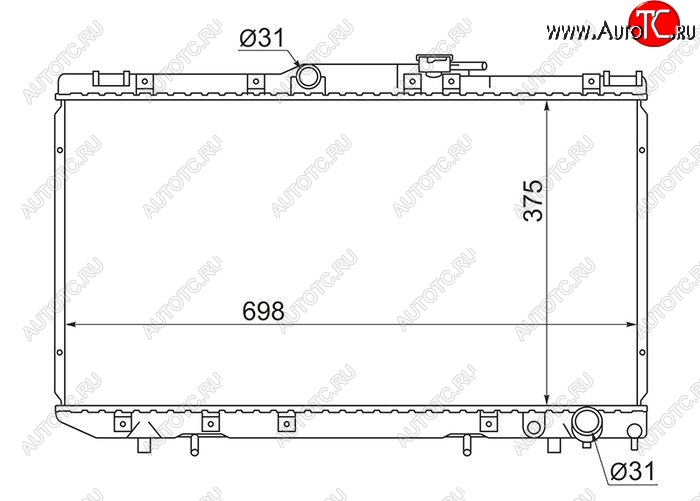 6 699 р. Радиатор двигателя SAT Toyota Caldina T190 дорестайлинг универсал (1992-1995)  с доставкой в г. Кемерово