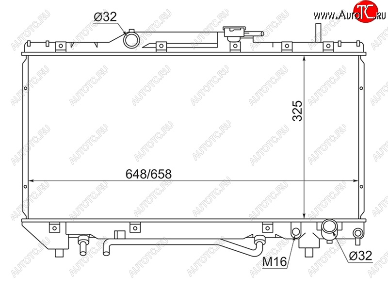 6 849 р. Радиатор двигателя (пластинчатый, МКПП/АКПП,	3SFE/3SGE/4SFE) SAT  Toyota Caldina ( T190,  T210) - Corona  T190  с доставкой в г. Кемерово