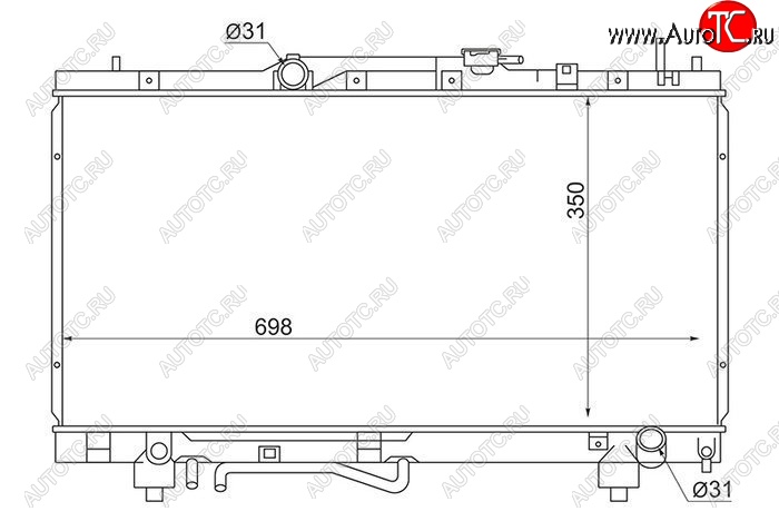 6 699 р. Радиатор двигателя SAT (пластинчатый, пробка радиатора R102A) Toyota Carina Е210 седан дорестайлинг (1996-1998)  с доставкой в г. Кемерово