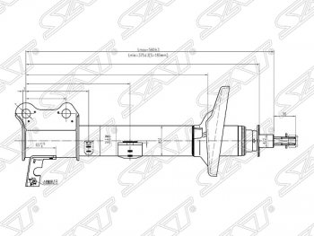 Левый амортизатор задний SAT Toyota Caldina T210 дорестайлинг универсал (1997-1999)