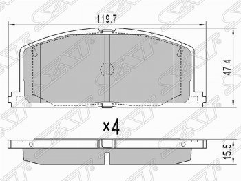Колодки тормозные (передние) SAT Toyota Carina Е210 седан дорестайлинг (1996-1998)