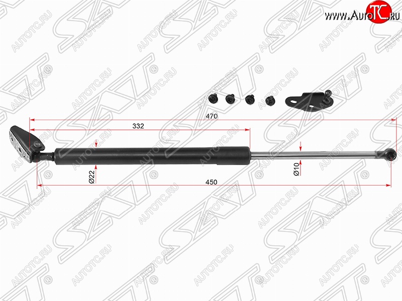 1 339 р. Правый газовый упор крышки багажника SAT  Toyota Caldina  T210 (1997-1999) дорестайлинг универсал  с доставкой в г. Кемерово