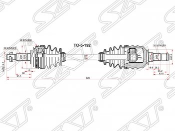 5 949 р. Привод передний левый SAT Toyota Caldina T210 дорестайлинг универсал (1997-1999)  с доставкой в г. Кемерово. Увеличить фотографию 1