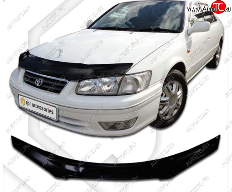 2 079 р. Дефлектор капота  Camry V20-V25 CA-Plastic Toyota Camry XV20 (1999-2001) (Classic черный, Без надписи)  с доставкой в г. Кемерово