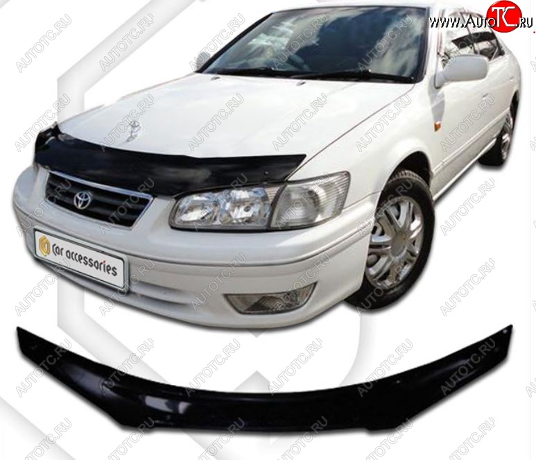 2 079 р. Дефлектор капота  Camry Gracia (V20-V25) CA-Plastiс Toyota Camry XV20 (1999-2001) (Classic черный, Без надписи)  с доставкой в г. Кемерово