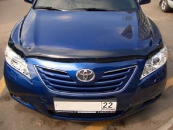 3 299 р. Дефлектор капота SIM  Toyota Camry  XV40 (2006-2011) дорестайлинг, рестайлинг  с доставкой в г. Кемерово. Увеличить фотографию 1