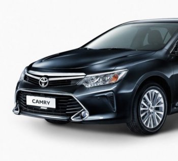 142 999 р. Передний бампер Original (без омывателей фар)  Toyota Camry  XV55 (2014-2017) 1-ый рестайлинг (Неокрашенный)  с доставкой в г. Кемерово. Увеличить фотографию 1