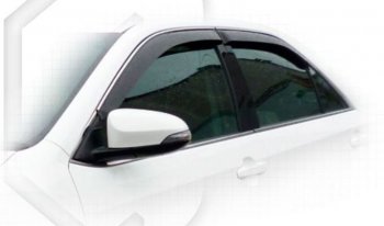 2 059 р. Дефлектора окон CA-Plastic Toyota Camry XV55 1-ый рестайлинг (2014-2017) (серия Classic полупрозрачный, Без хром.молдинга)  с доставкой в г. Кемерово. Увеличить фотографию 2